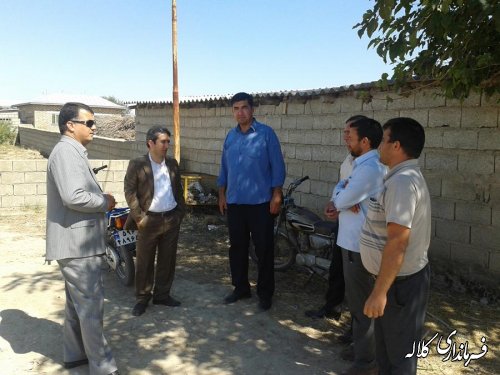 بازدید بخشدار مرکزی کلاله از روستای مالای شیخ غراوی