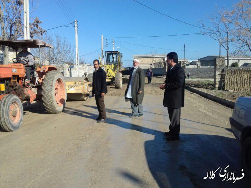 شروع پروژ آسفالت  وپیاده رو سازی روستای خوجلر بخش مرکزی