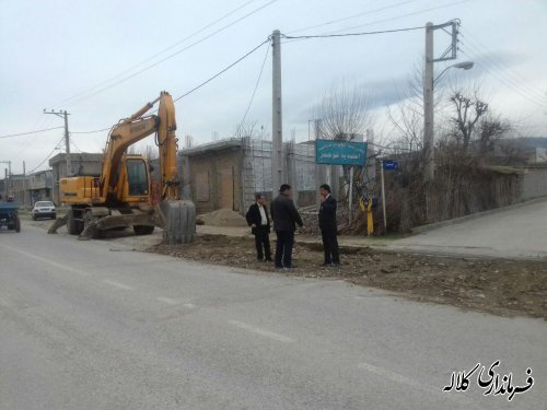 بازدیدبخشداری مرکزی از پروزه آسفالت روستای قوجمز دهستان آقسو