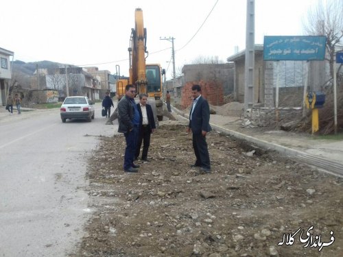 بازدیدبخشداری مرکزی از پروزه آسفالت روستای قوجمز دهستان آقسو