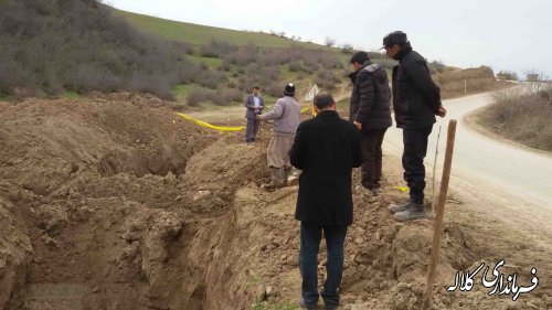 بازدید بخشدار پیشکمر از پروژه گاز رسانی روستاهای بخش