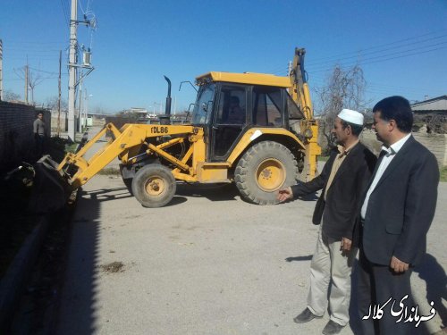 شروع اجرای پروژه بهسازی پیاده رو روستای شهرک جمهوری اسلامی بخش مرکزی