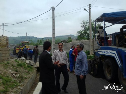 اتمام پروژه جدول کشی . زیرسازی وآسفالت روستای اجن سنگرلی بخش مرکزی 