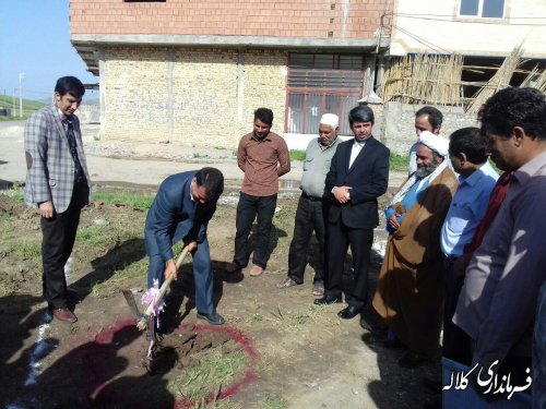 کلنگ احداث ساختمان دهیاری روستای کاظم خوجه بخش مرکزی به زمین خورد