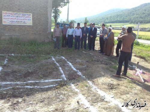 کلنگ احداث ساختمان دهیاری روستای کاظم خوجه بخش مرکزی به زمین خورد