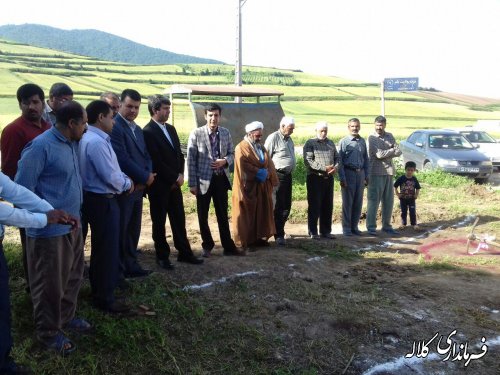 کلنگ احداث ساختمان دهیاری روستای کاظم خوجه بخش مرکزی به زمین خورد