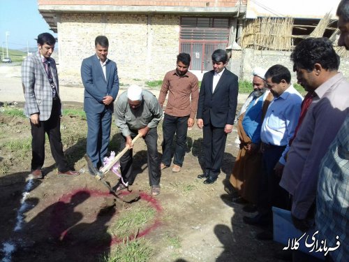 کلنگ احداث ساختمان دهیاری روستای کاظم خوجه بخش مرکزی به زمین خورد