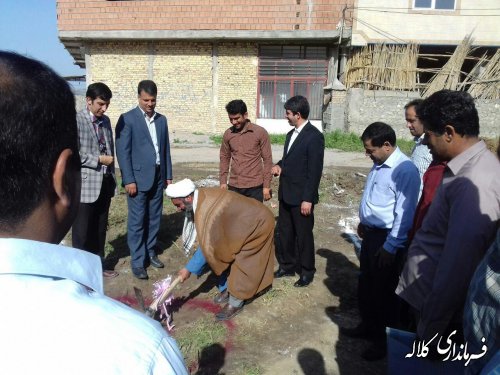 کلنگ احداث ساختمان دهیاری روستای کاظم خوجه بخش مرکزی به زمین خورد