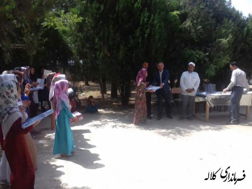 تقدیر بخشدار مرکزی از دانش آموزان ورزشکار روستای یارم تپه 