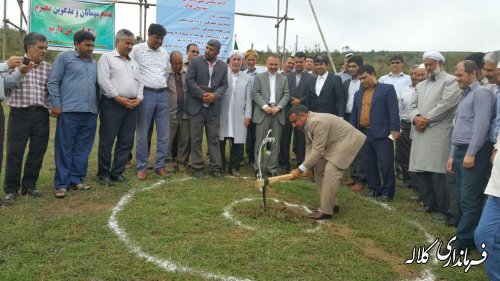 عملیات احداث مخزن هزارمترمکعبی آب شرب روستایی در کلاله به زمین زده شد