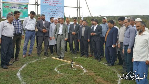 عملیات احداث مخزن هزارمترمکعبی آب شرب روستایی در کلاله به زمین زده شد