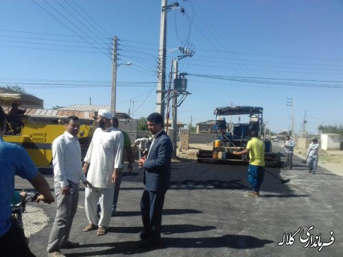 اجرای پروژه آسفالت معابر روستای مالای شیخ غراوی بخش مرکزی