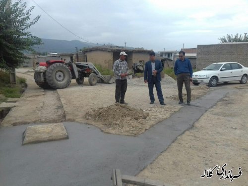 مرمت وبهسازی معابر روستای اجن سنگرلی دهستان آقسو بخش مرکزی