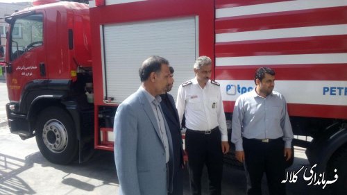 بازدید فرماندار از آتش نشانی شهرداری کلاله