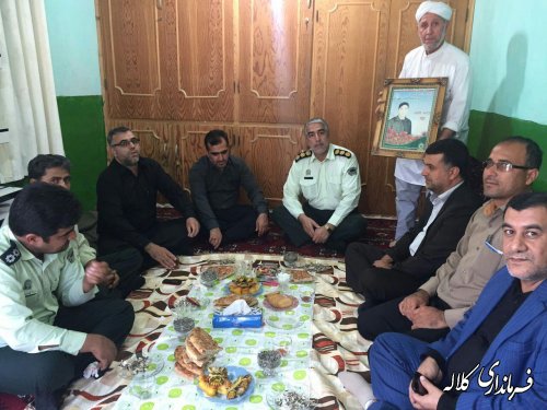 دیدار بخشدار مرکزی از خانواده محترم شهدای انتظامی بخش مرکزی به مناسبت  گرامیداشت هفته انتظامی 