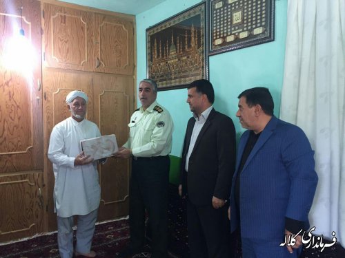 دیدار بخشدار مرکزی از خانواده محترم شهدای انتظامی بخش مرکزی به مناسبت  گرامیداشت هفته انتظامی 