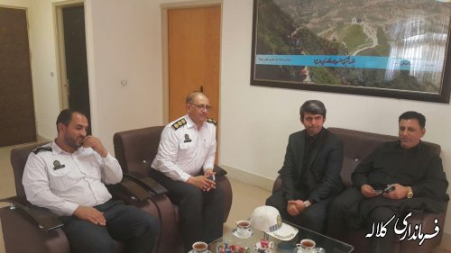 دیدار فرماندار کلاله با پلیس راهور استان