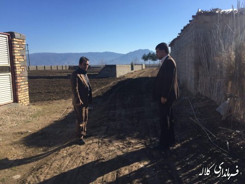 بازدید بخشدار مرکزی ازمعابر روستای پیروز آباد دهستان کنگور 