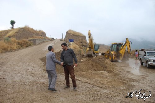 بازدید بخشدار پیشکمر از اجرای عملیات گاز رسانی 6 روستای بخش پیشکمر