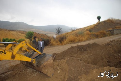 بازدید بخشدار پیشکمر از اجرای عملیات گاز رسانی 6 روستای بخش پیشکمر