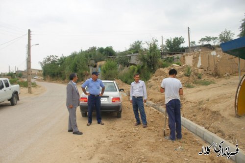 اجرای پروژه هدایت آبهای سطحی روستای خوجه یاپاقی دهستان عرب داغ بخش پیشکمر