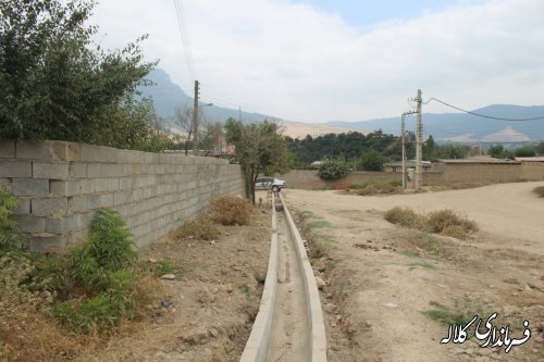 بازدید بخشدار پیشکمر از اجرای پروژه هدایت آبهای سطحی روستای اورجنلی