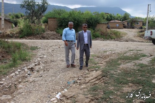 بازدید بخشدار پیشکمر از حادثه دیدگان  بارش باران روستای خوجه یاپاقی