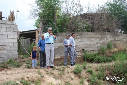 بازدید بخشدار پیشکمر از حادثه دیدگان  بارش باران روستای خوجه یاپاقی