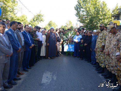 شهید علی عودی تکاور ارتش ایران در کلاله به خاک سپرده شد 