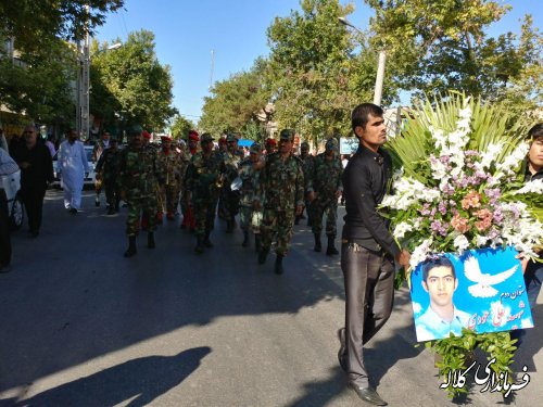 شهید علی عودی تکاور ارتش ایران در کلاله به خاک سپرده شد 