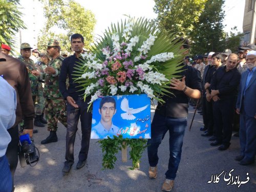 شهید علی عودی تکاور ارتش ایران در کلاله به خاک سپرده شد 