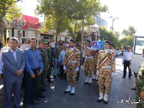 شهید علی عودی تکاور ارتش ایران در کلاله به خاک سپرده شد 