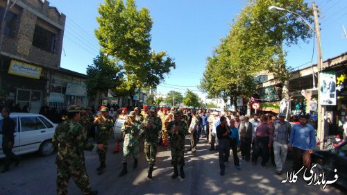 شهید علی عودی تکاور ارتش ایران در کلاله به خاک سپرده شد 