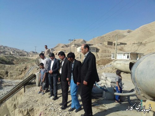 بازدید فرماندار از پروژه احداث پل در روستای اقچی بزرگ بخش مرکزی