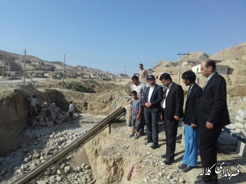 بازدید فرماندار از پروژه احداث پل در روستای اقچی بزرگ بخش مرکزی