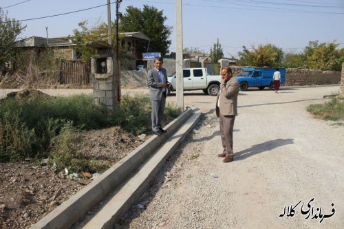 بازدید حمیدزاده بخشدار پیشکمر از اجرای هدایت آبهای سطحی روستای آقیاجی 