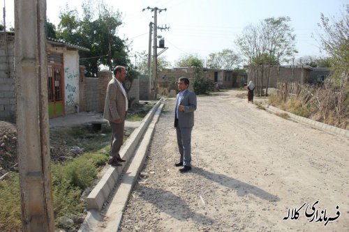 بازدید حمیدزاده بخشدار پیشکمر از اجرای هدایت آبهای سطحی روستای آقیاجی 