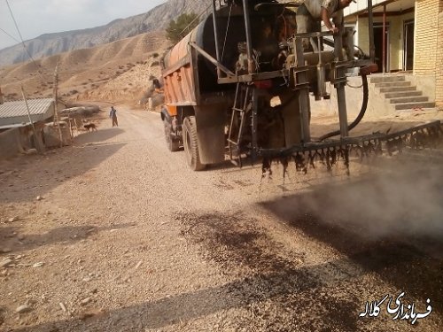 بازدید بخشدار پیشکمر ازاجرای آسفالت معابر روستای یل چشمه علیا