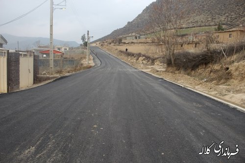 بازدید بخشدار پیشکمر از اجرای عملیات آسفالت معابر روستای زاو بالا