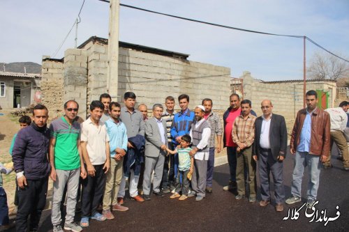 بازدید بخشدار پیشکمر از اجرای عملیات آسفالت روستای قودنه سفلی 