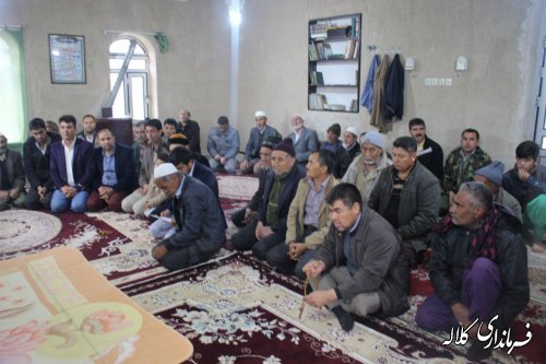 نشست بخشدار پیشکمر با اهالی روستای قره آغاچ / محوریت هفته منابع طبیعی