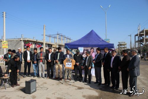 حضور بخشدار پیشکمر در  محل پایگاه جشن احسان و نیکوکاری شهرفراغی