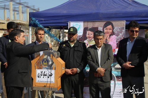 حضور بخشدار پیشکمر در  محل پایگاه جشن احسان و نیکوکاری شهرفراغی