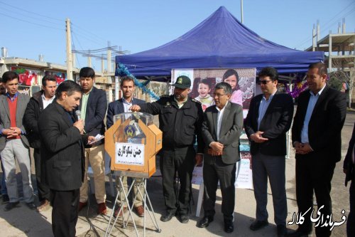 حضور بخشدار پیشکمر در  محل پایگاه جشن احسان و نیکوکاری شهرفراغی