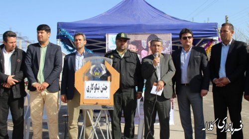 حضور بخشدار پیشکمر در  محل پایگاه جشن احسان و نیکوکاری شهرفراغی