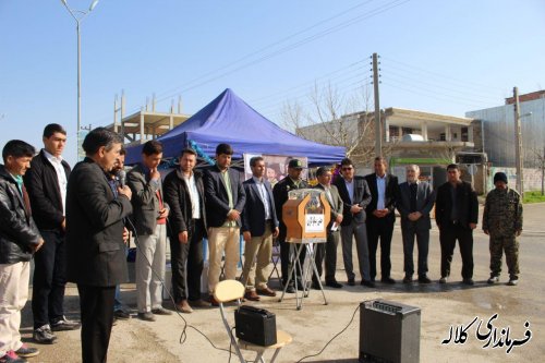 حضور بخشدار پیشکمر در  محل پایگاه جشن احسان و نیکوکاری شهرفراغی