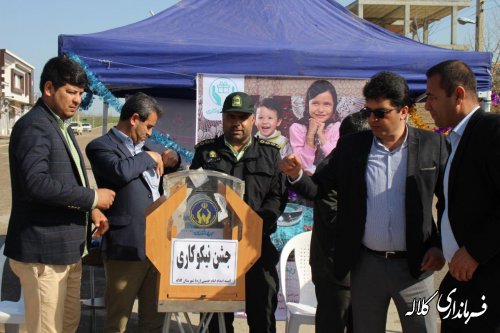 حضور بخشدار پیشکمر در  محل پایگاه جشن احسان و نیکوکاری شهرفراغی