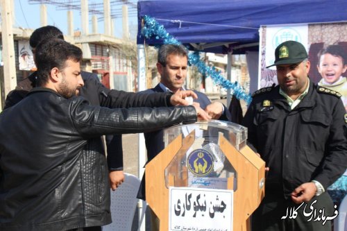 حضور بخشدار پیشکمر در  محل پایگاه جشن احسان و نیکوکاری شهرفراغی