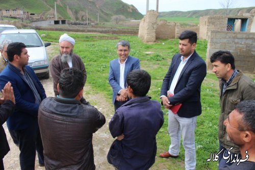 بازدید بخشدار پیشکمر از روستای شیخ لر