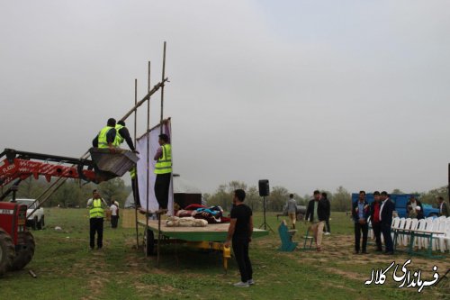 گزارش تصویری آماده سازی مکان برگزاری جشنواره فرهنگ و اقتصاد روستای سوار وسط